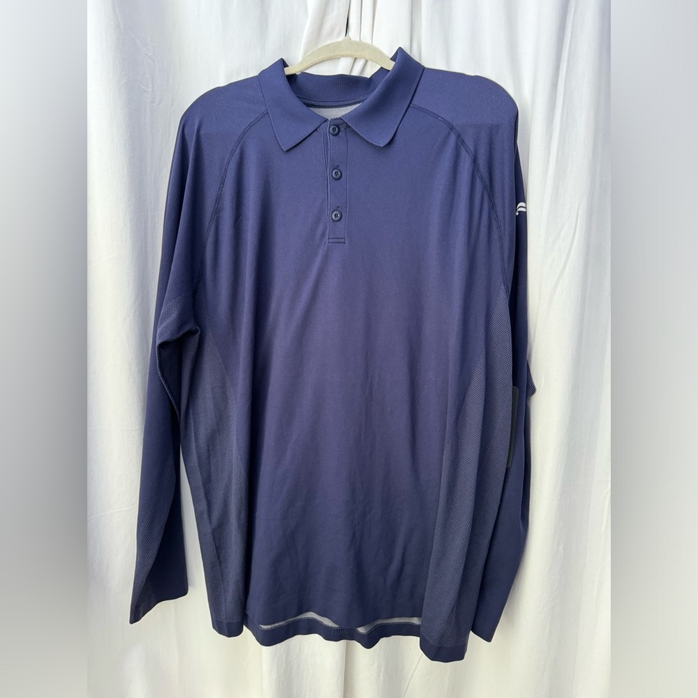 NWT Fabletics Long Sleeve Polo Men Size XXL (2XL)